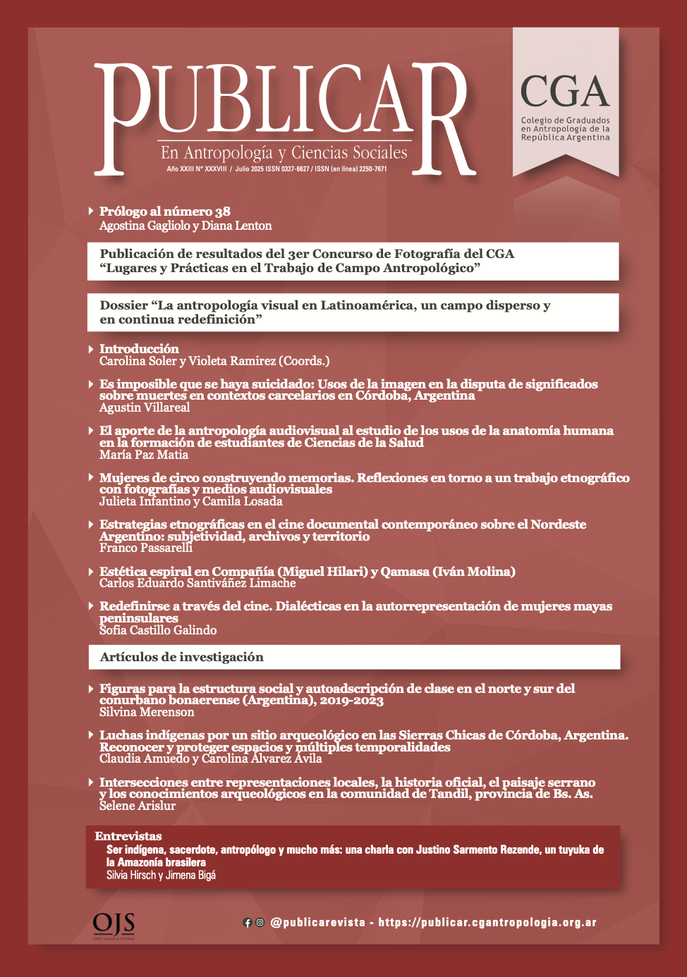 Ver Núm. 38 (2025): PUBLICAR, Año XXIII, N° XXXVIII, Julio 2025